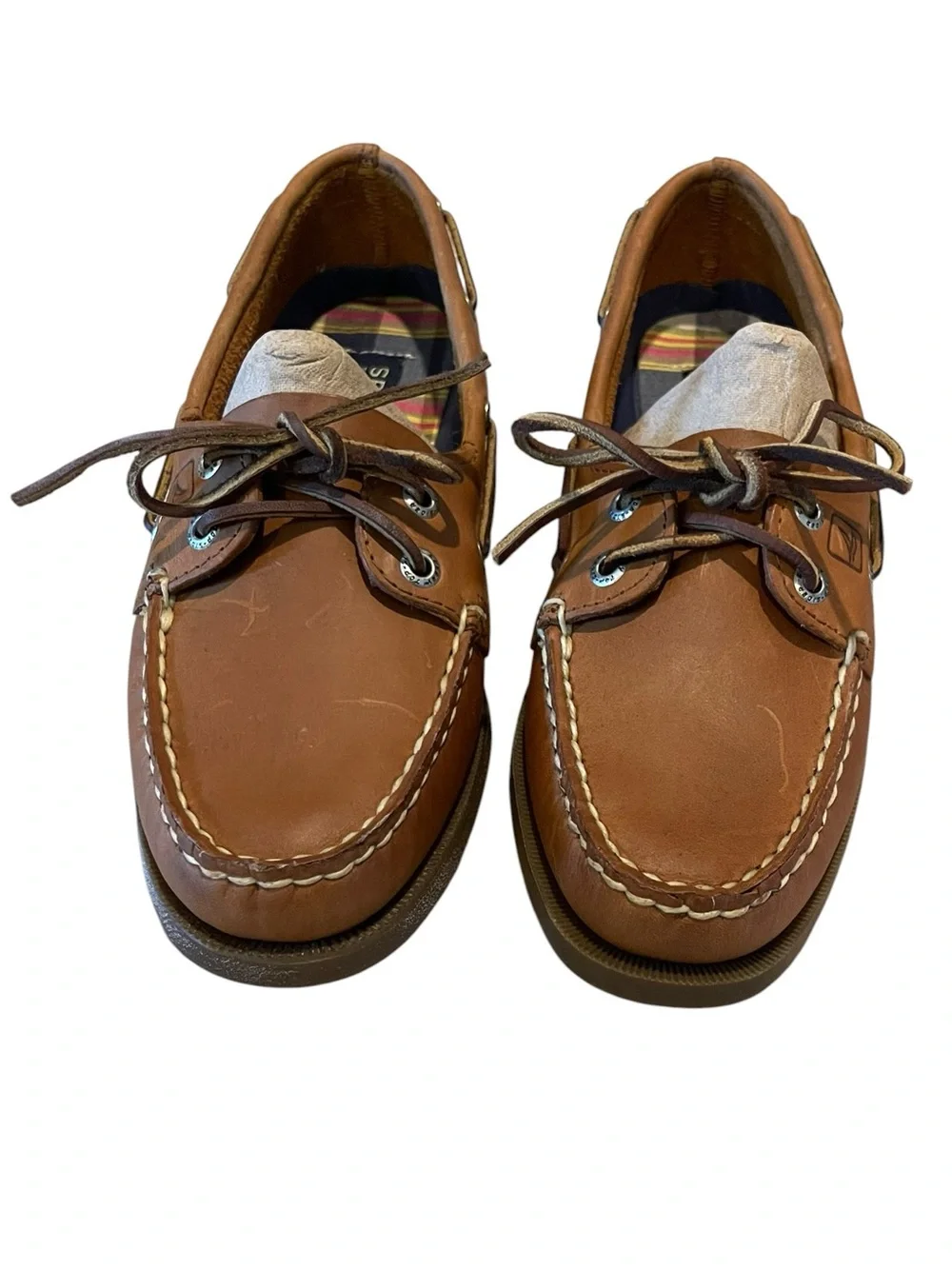 Sperry Top-Sider Boat Shoes Women Brown Leather New In Box Classic Preppy